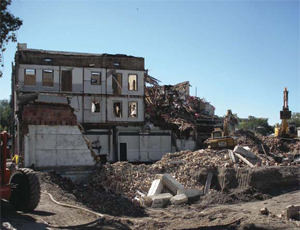 The historic Shubrick building in Salt Lake was recently demolished by Okland Construction and subcontractor TID Demolition to make way for a new $200-million federal courthouse project.