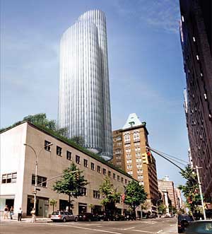 For 980 Madison Avenue, the developer initially wanted to add a pair of intersecting towers to the building.