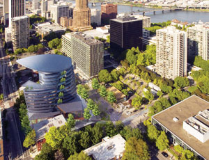 The Oregon Sustainability Center would anchor an eco-district in Portland, on the campus of Portland State University