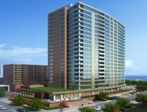 A rendering shows what the new tower at St. John's on the Lake will look like when completed in 2011.