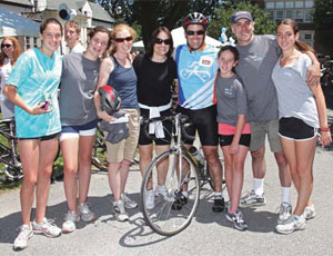 President of Long Island City based E-J Electric Installation and The Jewish Board of Family and Children’s Services President-Elect, Anthony Mann spearheaded the highly successful JBFCS Hudson Valley Bike Ride, a first time fundraiser in Westchester County, New York which despite hard economic times, surpassed fundraising goals by 60%, raising over $400,000. Pictured from left are: Participants of the Bike Ride, Abby Markowitz, Caroline Markowitz and Mary Ellen Markowitz, Sally Mann, Tony Mann, and participants, Maeve Markowitz, Brad Markowitz, and Elizabeth Markowitz.