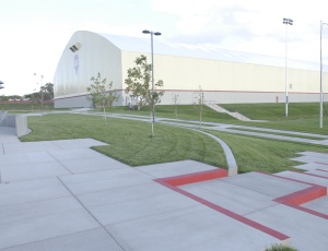 Summit Structures designed the University of New Mexico Indoor Practice Facility