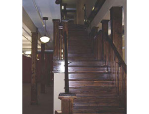 Historic features such as wooden stairways needed to be repaired and refinished.