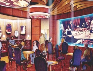The building�s old courtrooms and offices are being transformed into 13,000 sq ft of permanent and rotating exhibition space, featuring audio-visual displays and re-created environments from the mob�s heyday. One concept is this vintage lounge where visitors can watch a short film about the mob.