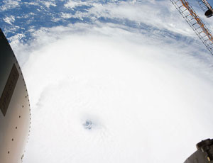 Hurricane Ike as seen from the International Space Station.