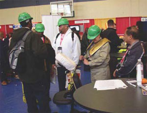 Students from the Cypress Mandala training center in Oakland also visited the expo exhibitions.
