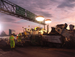 Construction on the Big Fix along Interstate-5 in Sacramento.