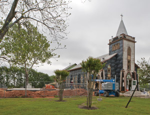 Planterville’s historic Catholic church undergoes a change inspired by an episode of “Mega Movers.”