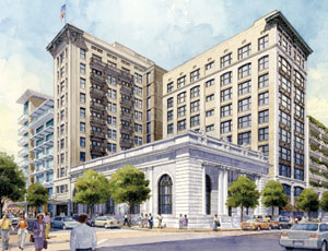 Developers announced plans recently to redevelop the historic Barnett Bank and Laura Street Trio buildings in downtown Jacksonville into a mixed-use development, including a boutique hotel, restaurants, retail shops and residential rental apartments. 