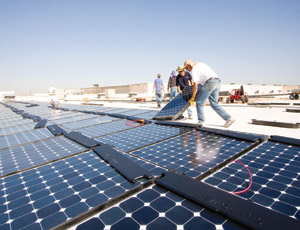Solar panels being installed in southwest Phoenix. Photo courtesy Empire Power Systems