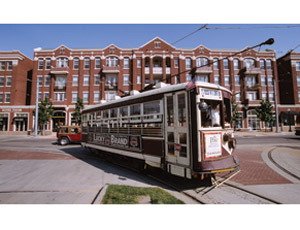 Streetcars making a comeback? Many say yes, including the FTA, which funded streetcar programs in Dallas and Fort Worth. Shown, the Dallas Area Rapid Transit’s M-Line streetcar. Photo: DART.