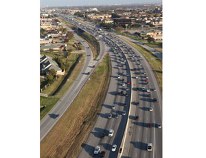 Traffic on IH-635 (LBJ Express) in Dallas is estimated to exceed 450,000 vehicles by 2020. The LBJ Express project will give motorists a choice to by-pass mainlane congestion by using managed lanes when complete by 2016. Photo: TxDOT.