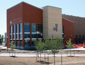 The Veterans Memorial Aquatic Center in Thornton consists of a solar-heated, Olympic-size swimming pool and seating for 800 spectators. It is one of Adams 12’s city/school district partnership projects.