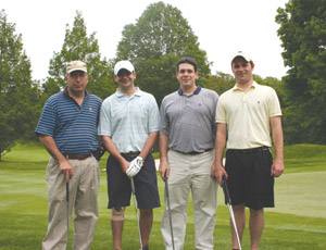 The Real Estate Lenders Association recently held their Seventh Annual Thomas E. Sasso Memorial Golf Outing at the Metropolis Club in White Plains, New York. The event included over 100 members of the real estate and related communities participating in a golf, dinner and networking event honoring former RELA President Thomas E. Sasso. From left: RELA Board Members Bob Persico, Mike Rodgers, Larney Bisbano and Jeff Nicholson.