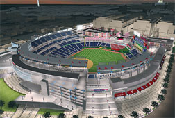 Ballpark, 85% complete, is on time and budget.