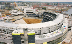 Ballpark, 85% complete, is on time and budget.