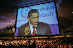 Barack Obama is gaining in support among some construction trades.