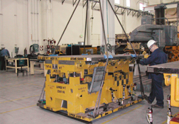 Smart riggers use edge protectors, or load &ldquo;softeners,&rdquo; to keep slings protected (above)