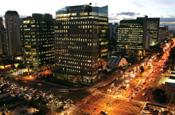 In metropolitan Sao Paulo, population 20 million with 6 million vehicles, traffic jams extend well beyond rush hour.