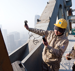Measuring temperature and wind speed were key to monitoring process.