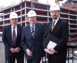 Travis (left), Tenpenny (center), Bonds take care that construction doesn&rsquo;t bother patients in neighboring hospital.