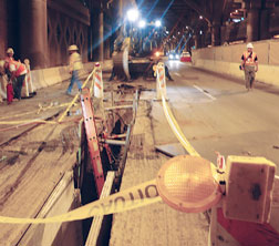 Airport traffic requires night work.