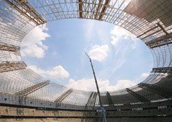 Enka is set to complete this summer a 50,000-seat stadium complex in Ukraine.