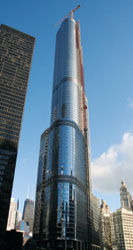 The Donald’s tower topped out in late September and is 75% sold.