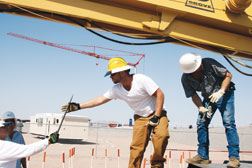 Gray's school teaches students more than how to take the NCCCO exam, including sessions on basic rigging and crane-setup skills.