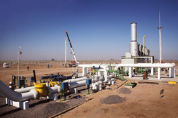 Compressor stations speed natural gas on its way to cities and industry.