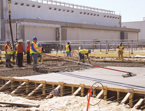 March 2008 saw first concrete placed for USEC’S new boiler building.