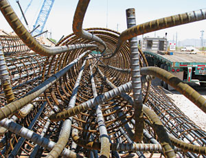 Lamon had the ENR photo contest in mind when he took this shot of a 30-ft rebar cage in the lay-down area at Central Arizona Project’s water-treatment plant reservoir in Mesa, Ariz. Lamon was an intern when he took this photo but since landed a full-time job with McCarthy. He says he sees lots of “cool shots” around construction sites.