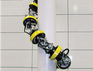 Robot that crawls, twists and rolls is designed to work at heights.