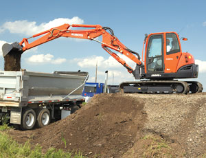 Utility-Class Excavator: Double-Boom
