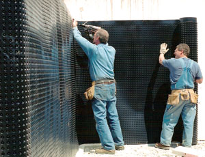 Foundation Waterproofing:Double-sided Membrane Liner