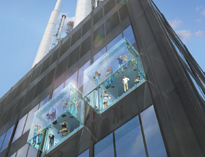 Sears Tower’s observation floor will extend visitors beyond the curtain wall.