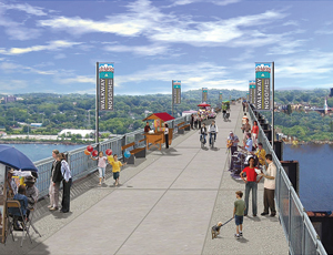 Old railroad bridge will become a soaring walkway over the Hudson River when it opens later this year.