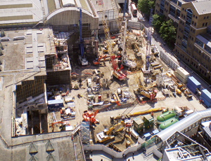 The small site sits hard against the busy London Bridge railroad hub.