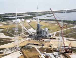 Launch Pad 39B has a new lightning protection system.