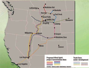 System would carry western wind power to surrounding markets.