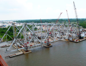 Monster Bridge Segment To Fly in New Orleans
