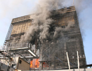 August 2007 fire at former World Trade Center site killed two firefighters.
