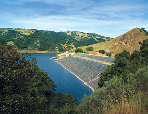  The Calaveras Dam normally supplies nearly half the water to the Bay Area.