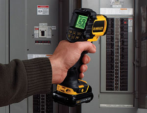  The DeWalt 12V MAX line brings a unified form factor to a range of tools, including an infrared thermometer.