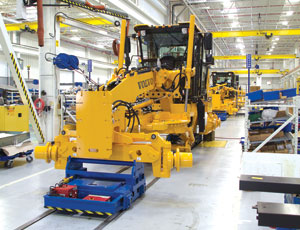 Motor graders are one product that Volvo is consolidating at its Shippensburg plant, which it acquired from Ingersoll-Rand.