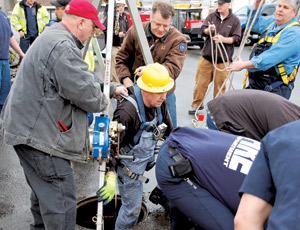 Sewer Inspector Swept Away After Unhooking Safety Harness