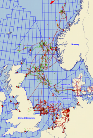 North Sea Oil Platform Map